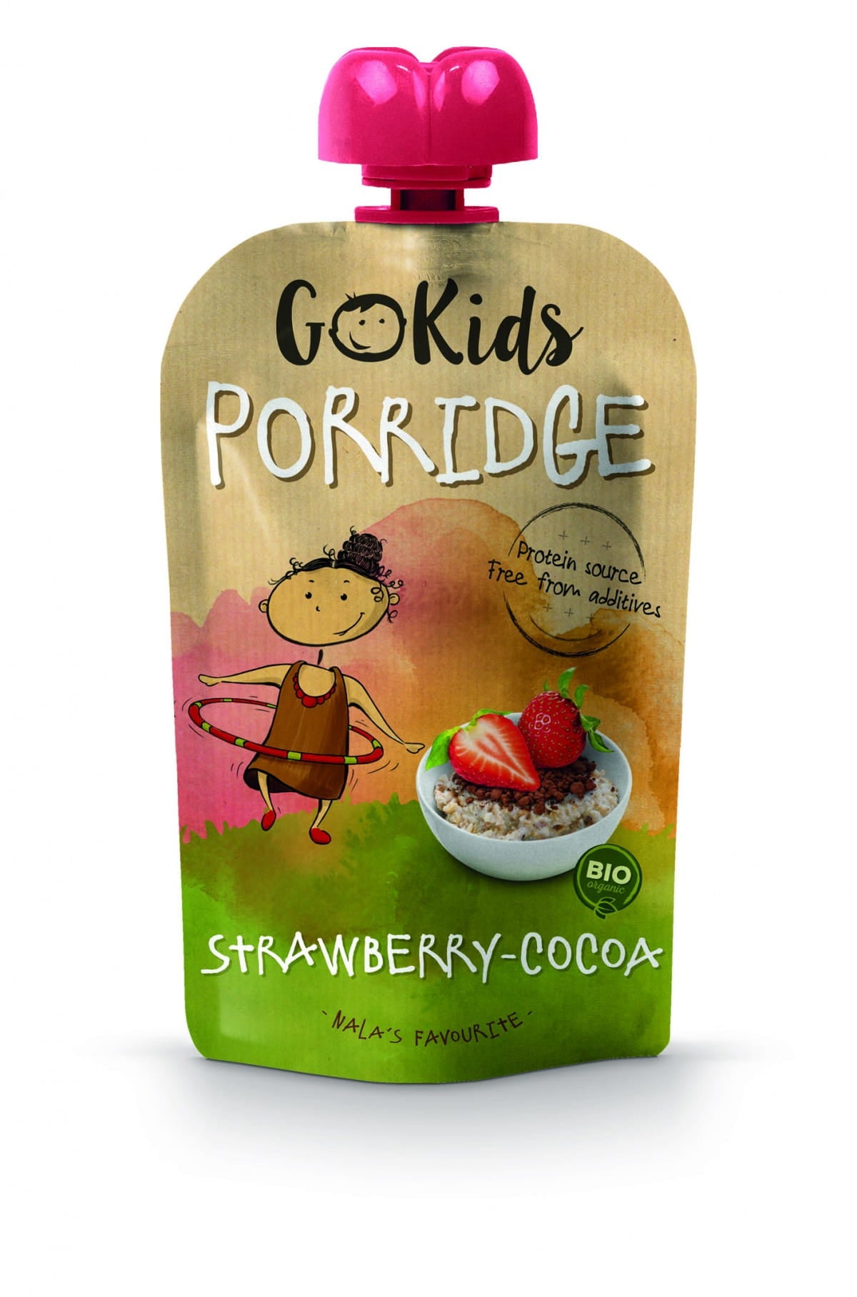 Gruau en tube fraise cacao BIO 110 g GOKIDS
