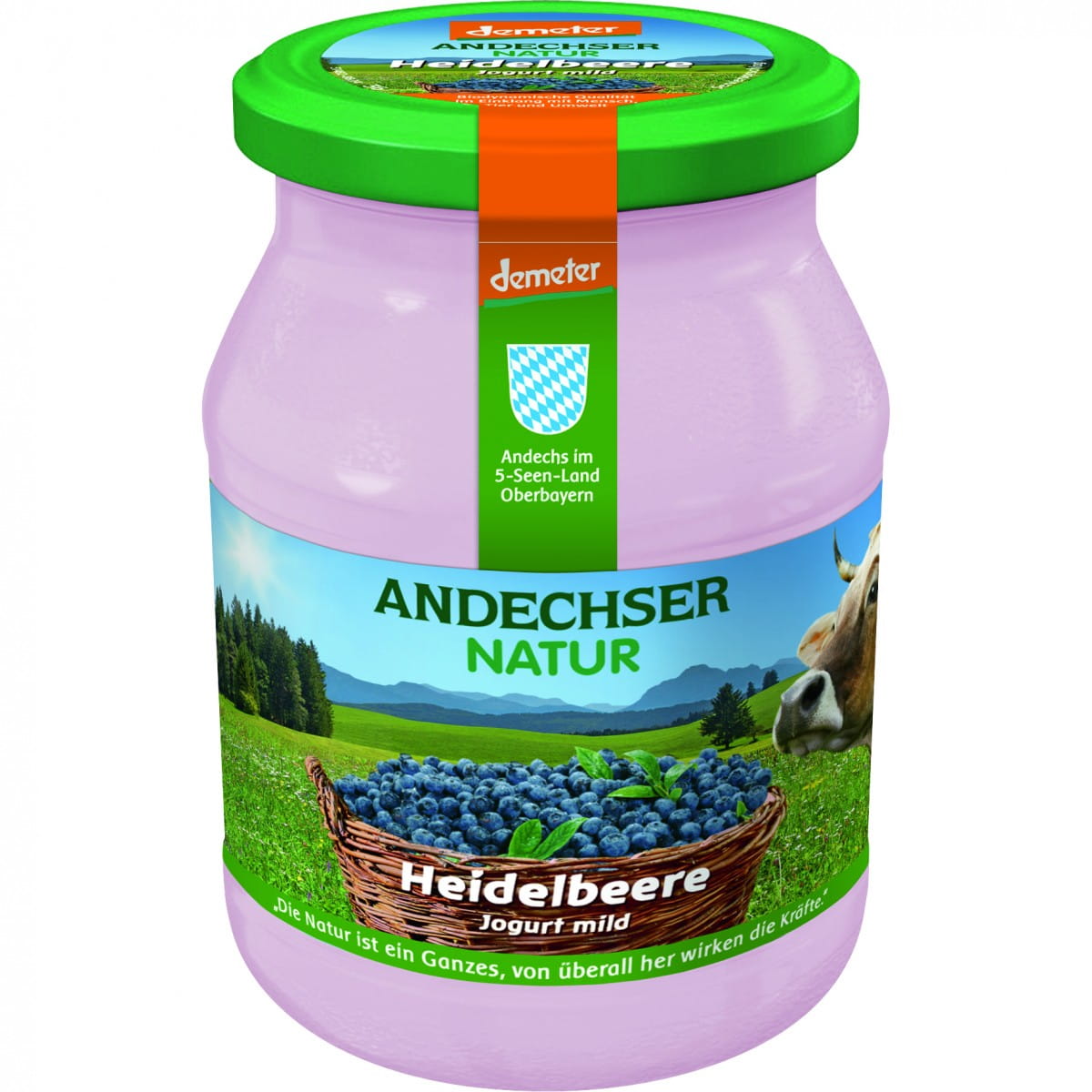 Yaourt myrtille 37% demeter BIO 500 g ANDECHSER NATUR