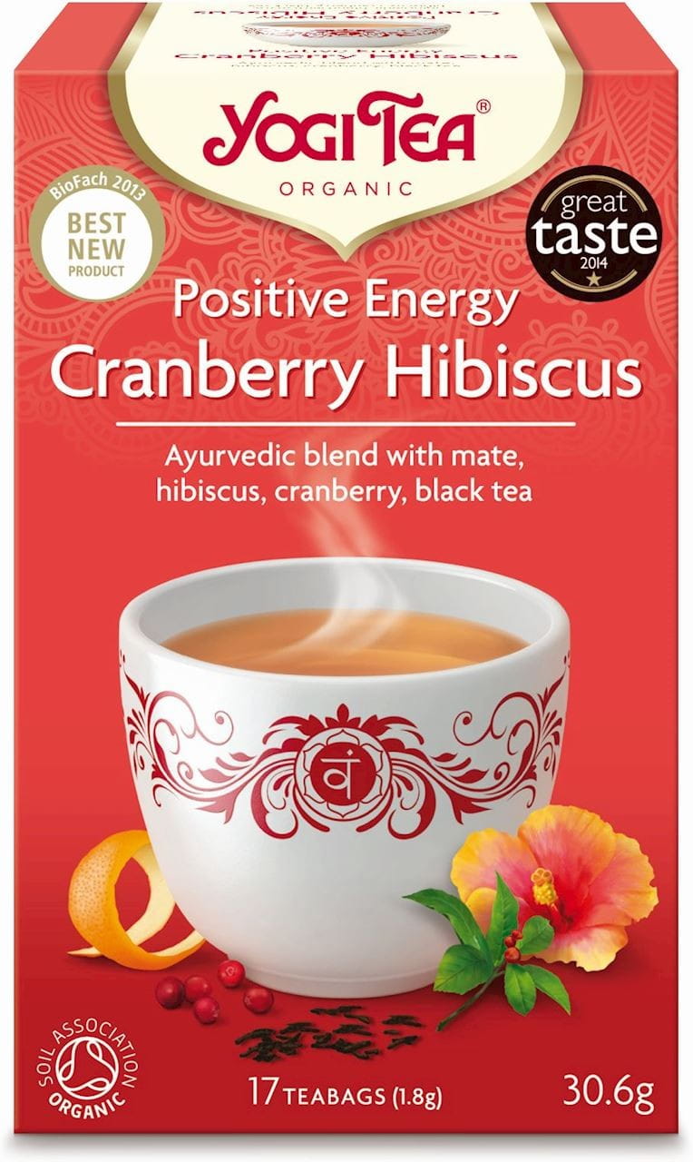 Thé énergie positive canneberge - hibiscus BIO (17 x 18 g) - YOGI TEA