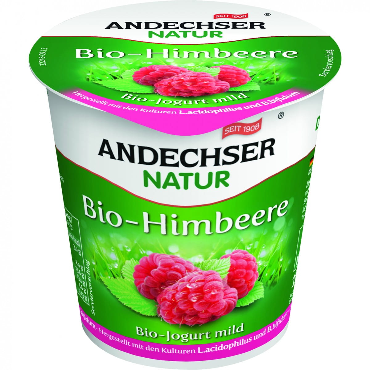 Yaourt framboise 37% MG BIO 150 g ANDECHSER