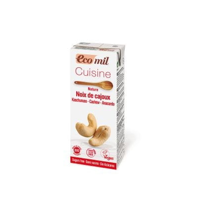 Crème culinaire noix de cajou sans sucre BIO 200 ml ECOMIL