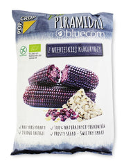 Chips de maïs bleu et riz brun au sel de l'Himalaya BIO 80 g POPCROP