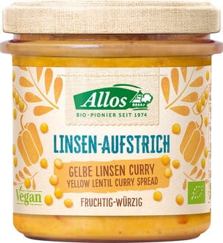 Pâte de lentilles au curry sans gluten BIO 140 g - ALLOS