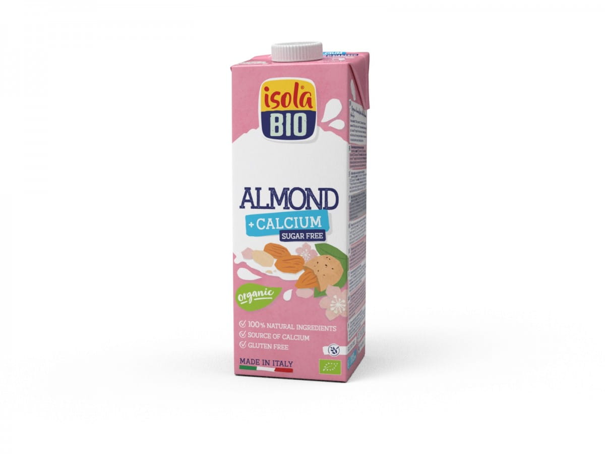 Boisson aux amandes sans sucre au calcium sans gluten BIO 1000 ml ISOLA bio