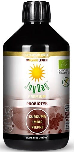 Complément alimentaire concentré de boisson probiotique curcuma gingembre poivre BIO 500 ml - JOY DAY