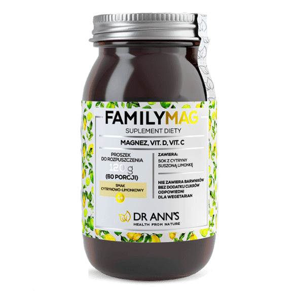 Magnésium vitamine D Vitamine C familymag 120 g DR ANN'S