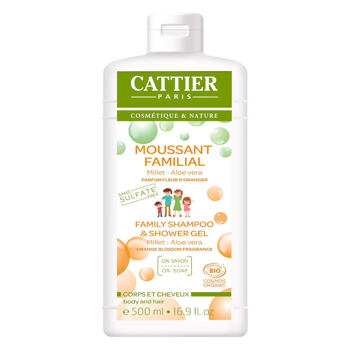 Shampooing et gel 2en1 eco fleur d'oranger 500 ml - CATTIER