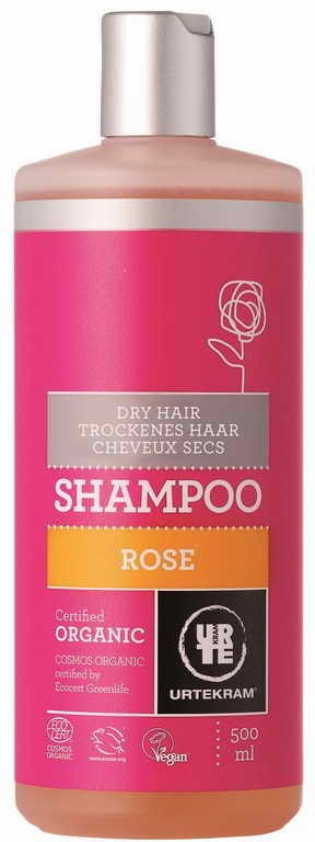 Shampoing à la rose pour cheveux secs BIO 500 ml URTEKRAM