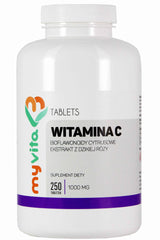Vitamine C 1000mg avec extrait de rose musquée et bioflavonoïdes 250 tab. MYVITA
