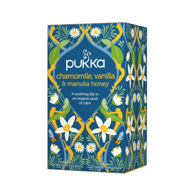 Infusion camomille vanille & miel de manuka BIO 20 sachets PUKKA