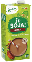 Boisson au soja et chocolat au calcium d'algues de mer. Sans gluten BIO 1000 ml - SOJADE