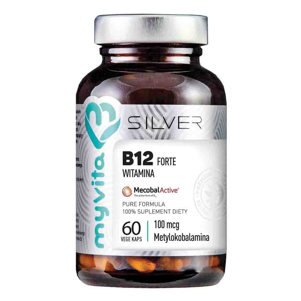 B12 FORTE 100mcg méthylcobalamine 60 gélules MYVITA SILVER PURE