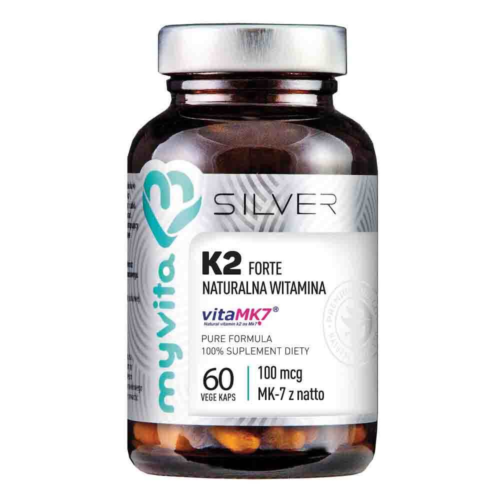 Vitamine K2 FORTE vita mk - 7 100mcg 60 gélules MYVITA SILVER PURE