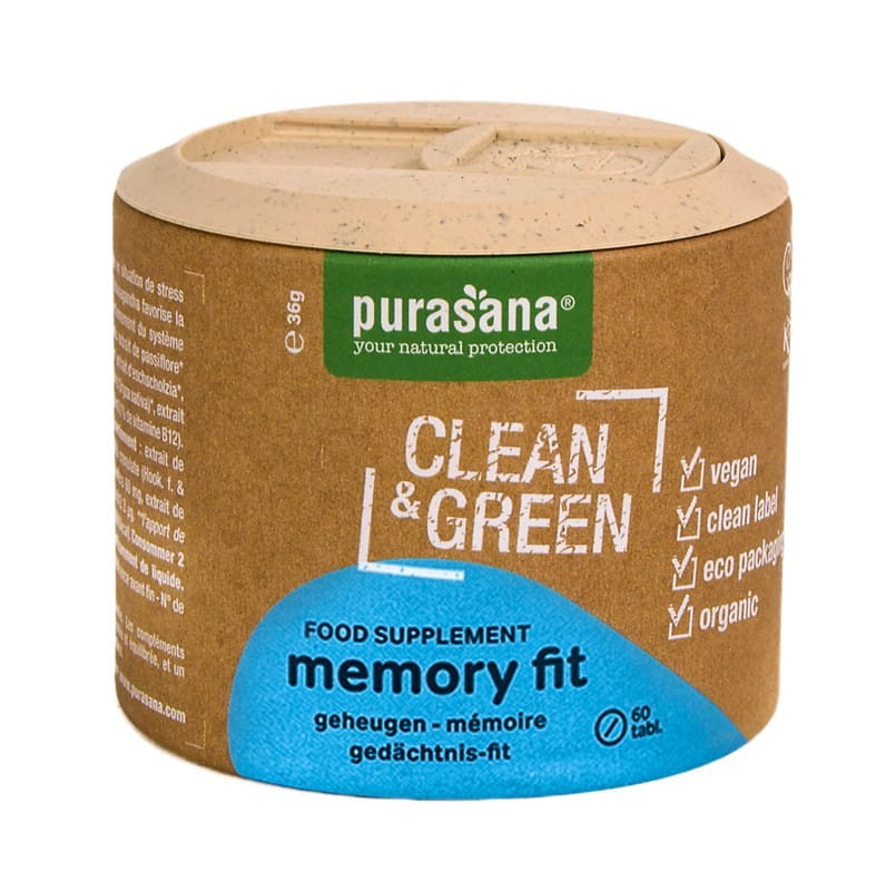Comprimés mémoire et concentration BIO 36 g (60 pièces) - PURASANA