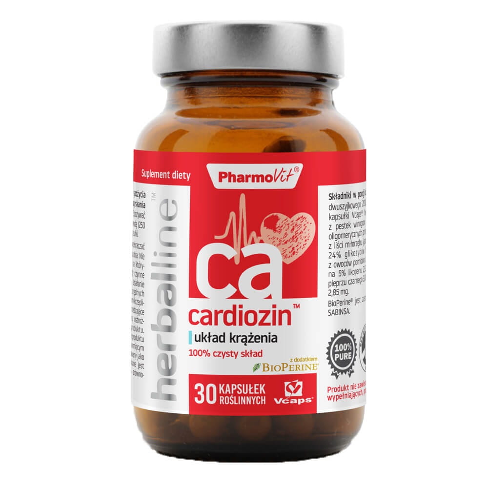 Cardiozin avec addition de bioperine 30 gélules vcaps PHARMOVIT HERBALLINE