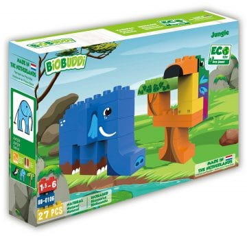 Un set de blocs jungle 27 éléments - BIOBUDDI