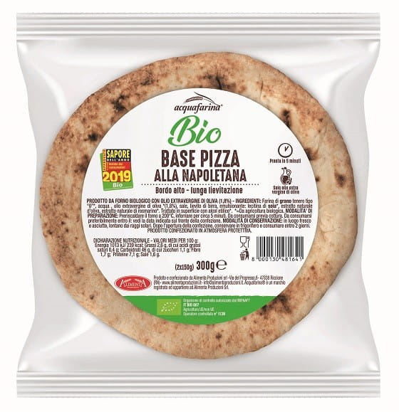 Base de pizza napolitaine BIO (2 x 150 g) 300 g - ALIMENTA