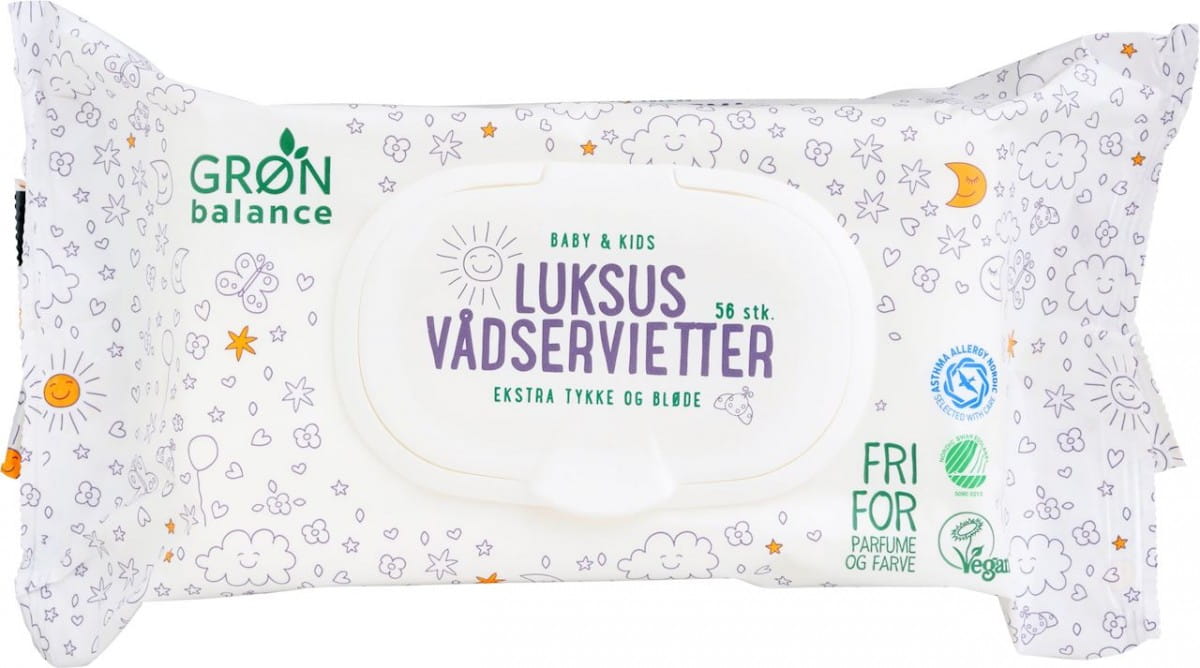 Lingettes humides pour enfants et nourrissons 56 pièces - GRON BALANCE