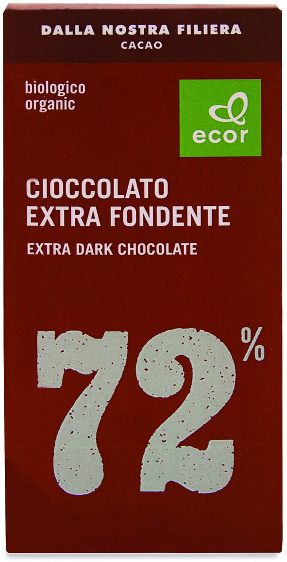 Chocolat amer, min. 72% de cacao BIO 80 g ECOR