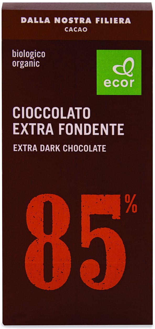 Chocolat amer, min. 85% de cacao BIO 80 g ECOR