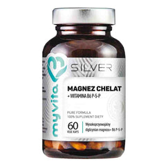 Chélate de magnésium magnésium bisglycinate + vitamine B6 P - 5 - P 60 gélules MYVITA SILVER PURE