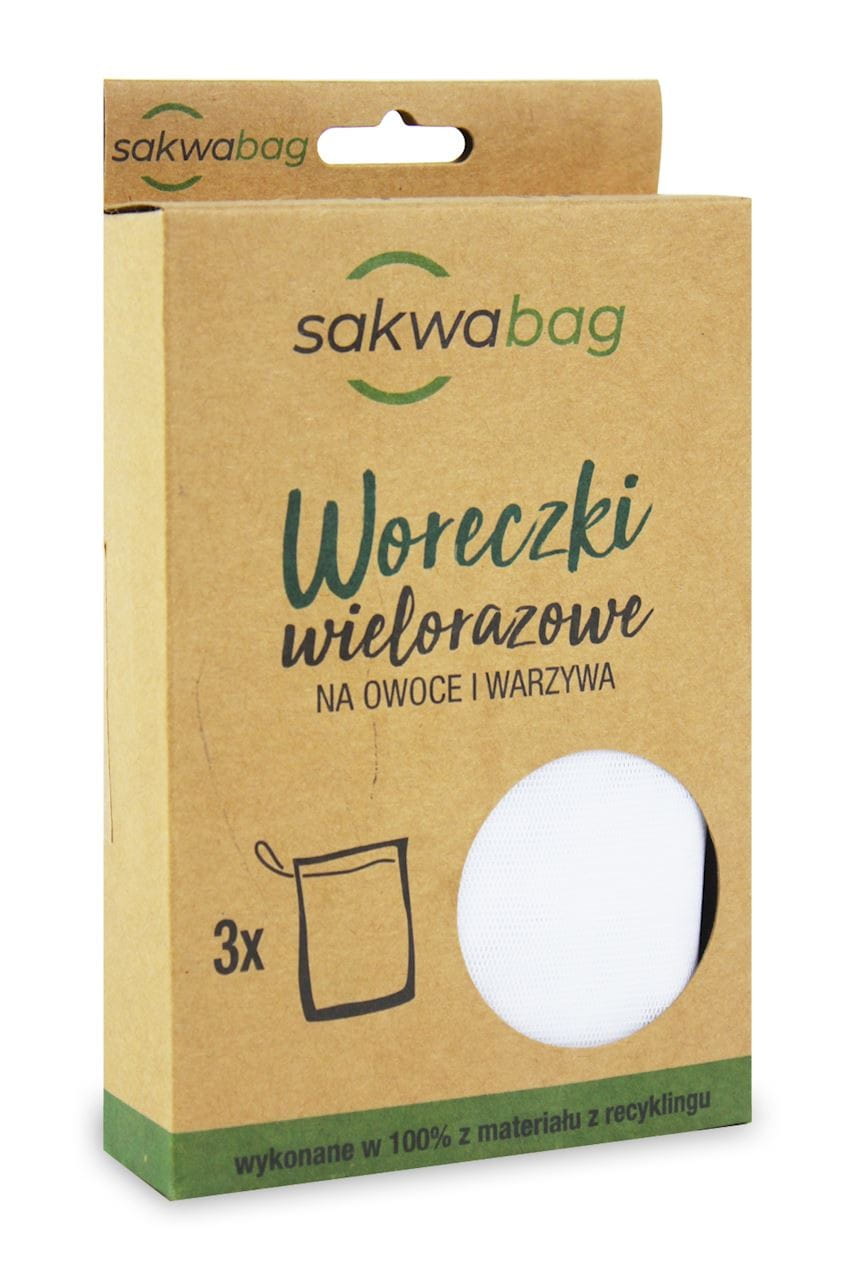Sacs réutilisables pour fruits et légumes 3 pcs - SAKWABAG