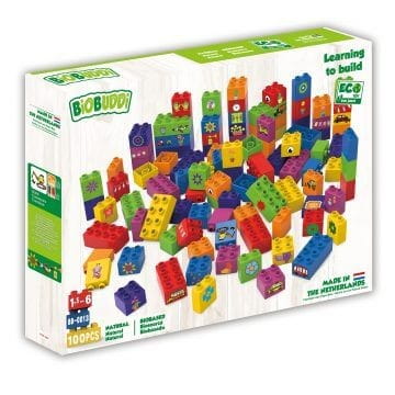 Ensemble de blocs de construction de 100 éléments - BIOBUDDI