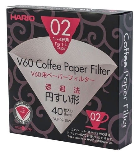 Filtres papier pour goutteur v60 - 02 (40 pièces) - HARIO