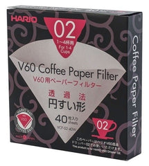 Filtres papier pour goutteur v60 - 02 (40 pièces) - HARIO