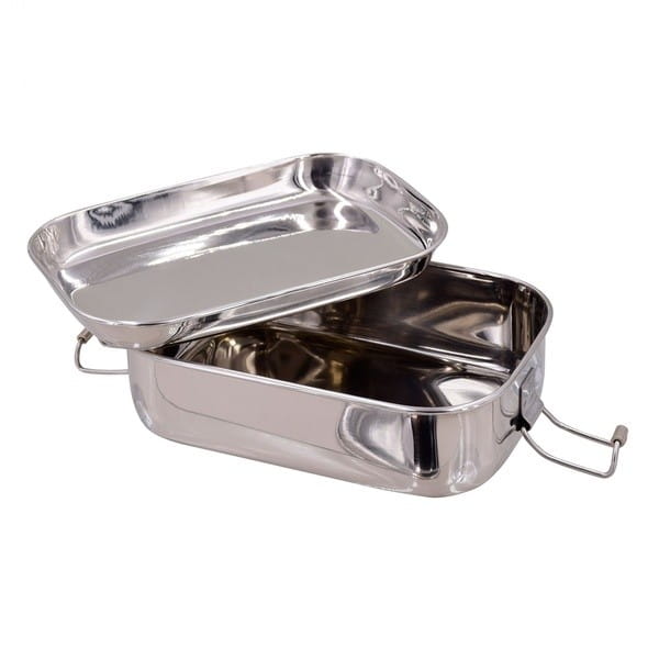 Lunch box inox avec couvercle 18 x 12 x 5 cm - DORA'S