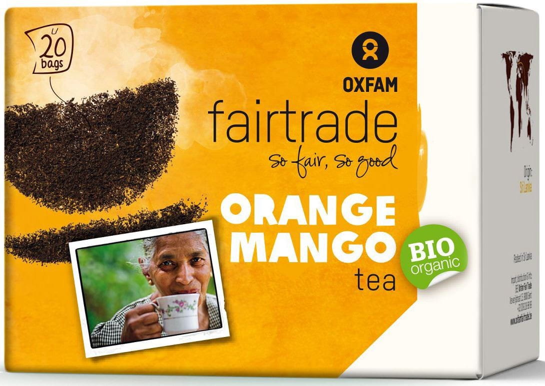 Thé noir, saveur mangue - orange équitable BIO (20 x 18 g) - OXFAM