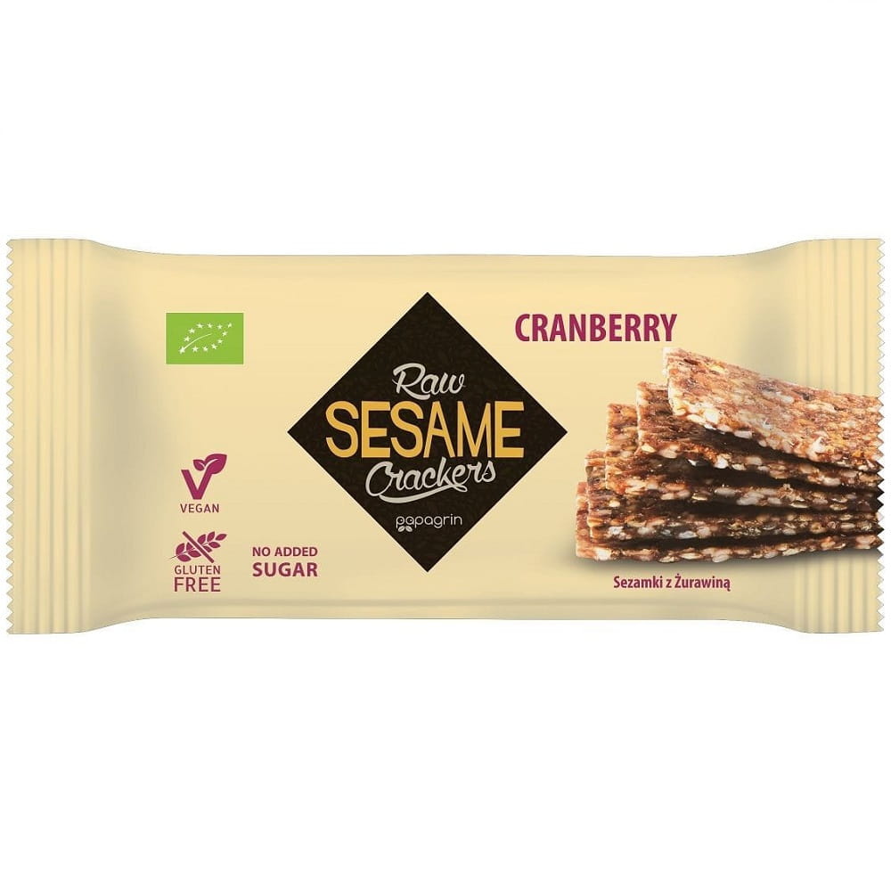 Graines de sésame sans gluten aux canneberges BIO 20 g - PAPAGRIN