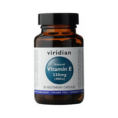 Vitamine E naturelle 400iu vitamine E naturelle 330mg 30 gélules VIRIDIAN