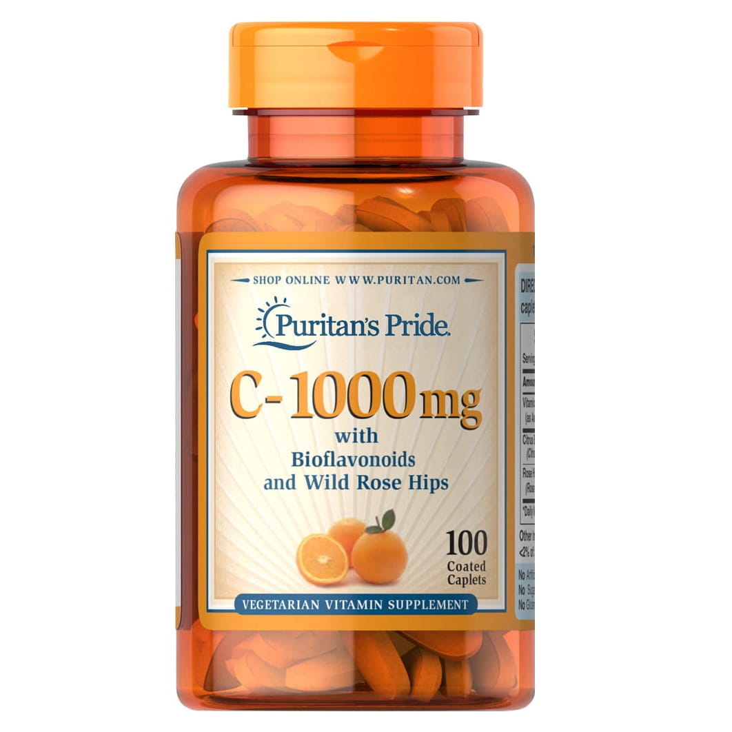 Vitamine C - 1000mg L acide - Ascorbique 100 comprimés PURITAN'S PRIDE
