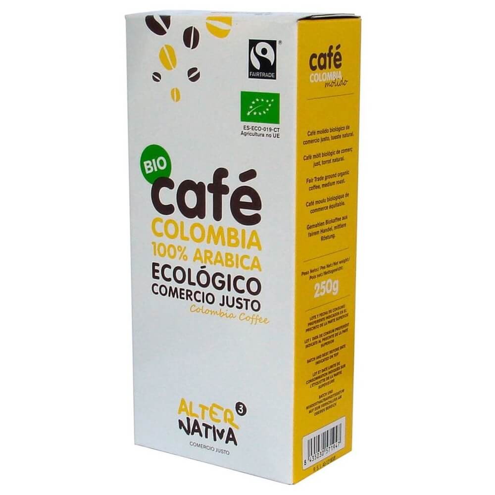 Café moulu arabica colombie commerce équitable BIO 250 g - ALTERNATIVA