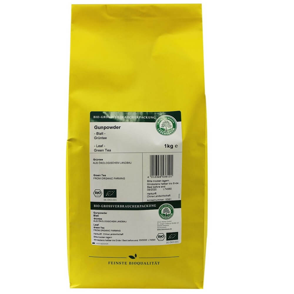 Thé vert poudre à canon BIO 1 kg - HORECA (LEBENSBAUM)