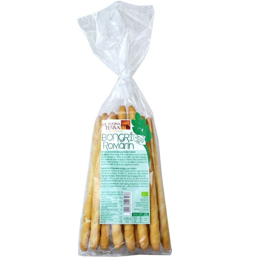Doigts de Grissini au romarin BIO 150 g - LA BUONA TERRA