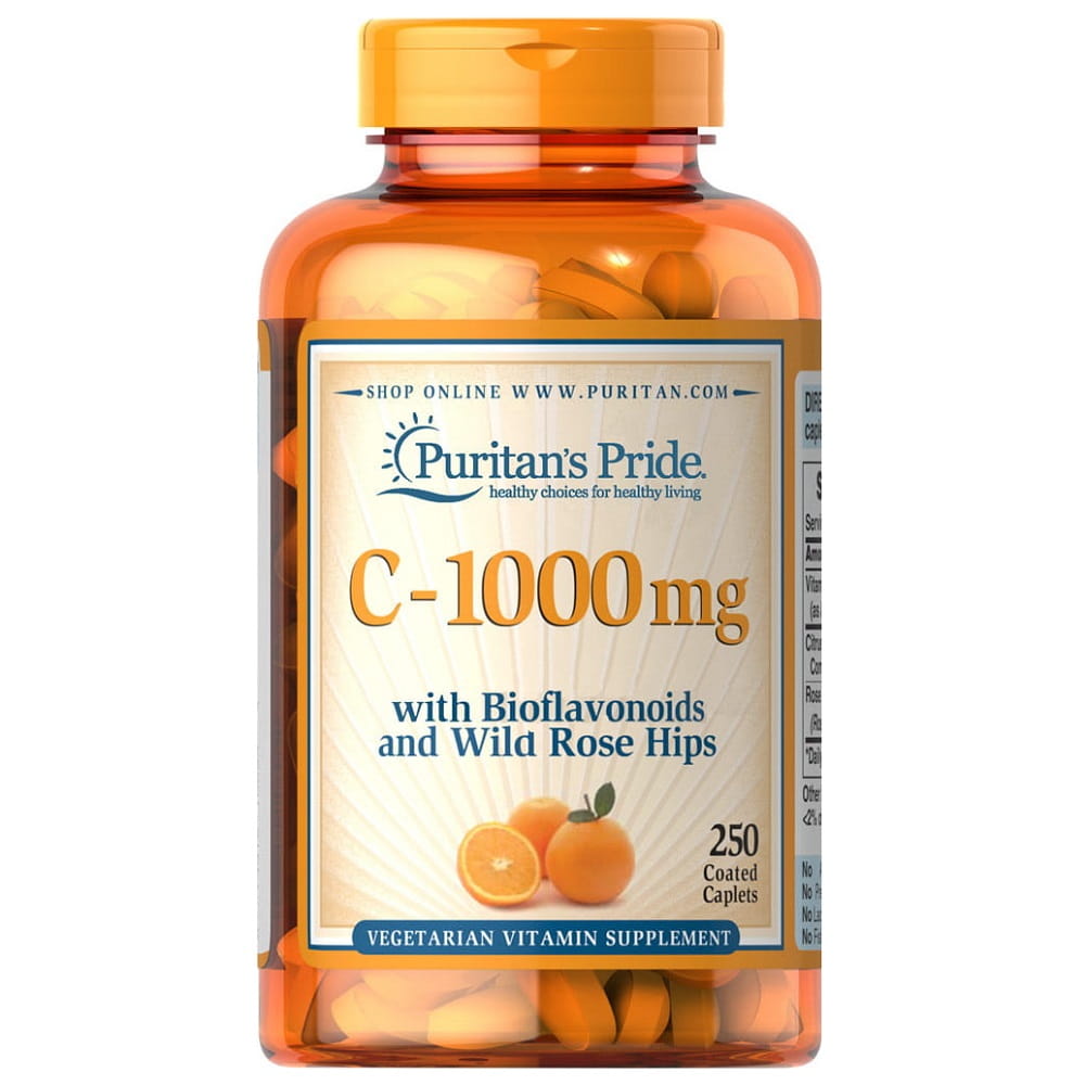 Vitamine C - 1000mg L - Acide ascorbique 250 comprimés PURITAN'S PRIDE