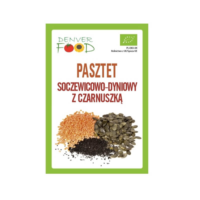 Pâté de lentilles et potiron au cumin noir sans gluten BIO 200 g DENVER FOOD