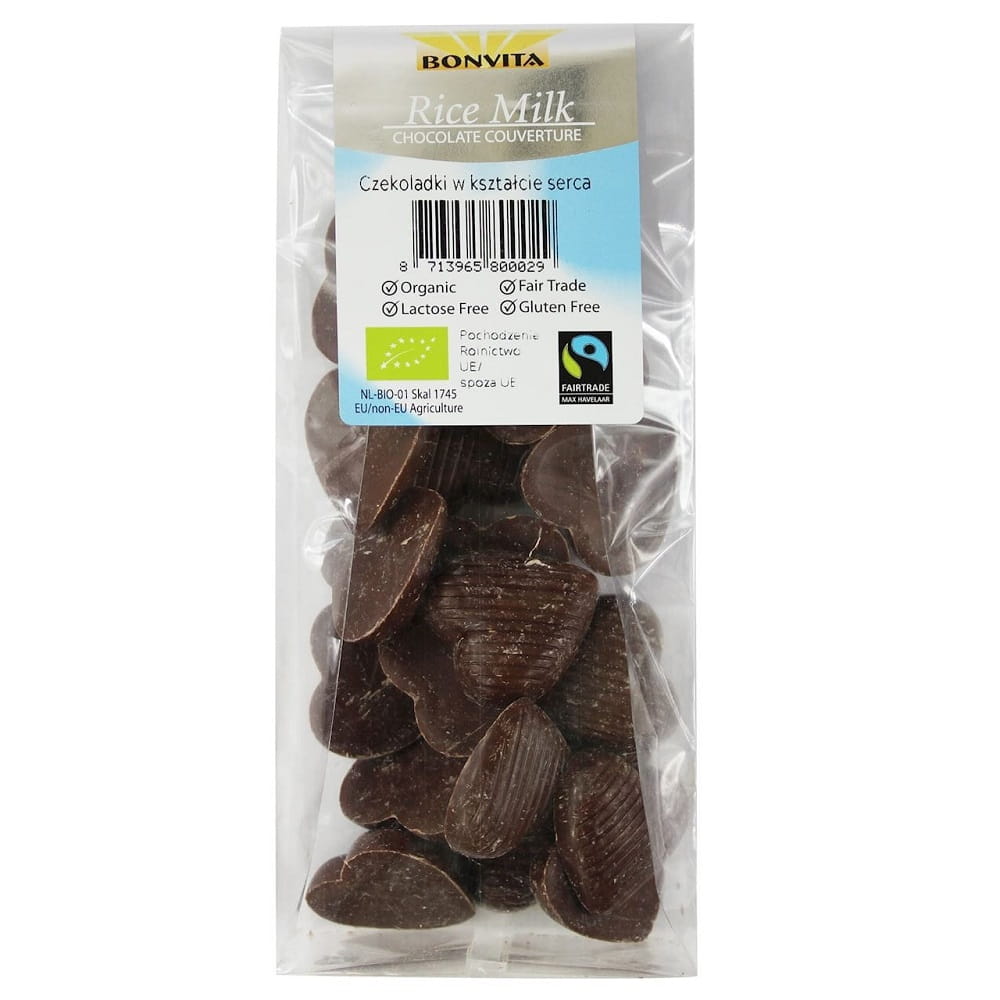 Chocolats en K pcs.heart alta sans lactose sans gluten BIO 100 g - BONVITA