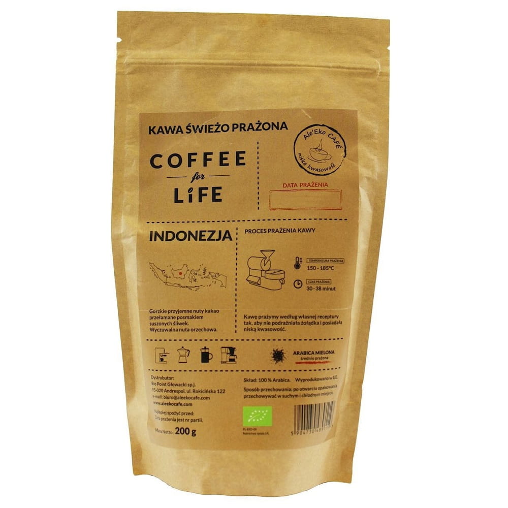 Café moulu 100% Arabica Indonésie BIO 200 g - ALE EKO CAFE