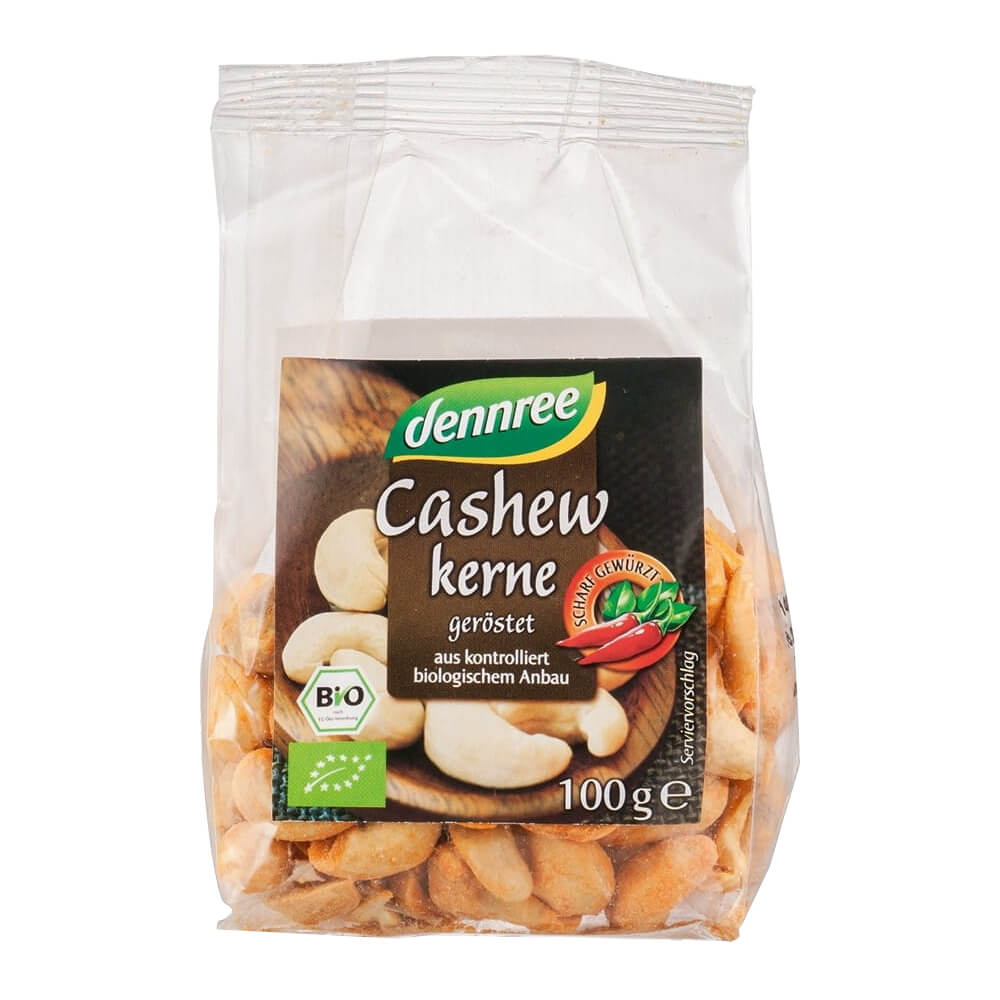 Noix de cajou grillées épicées BIO 100 g - DENNREE