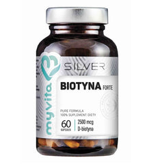 Biotine FORTE 2500mcg 60 gélules MYVITA SILVER PURE