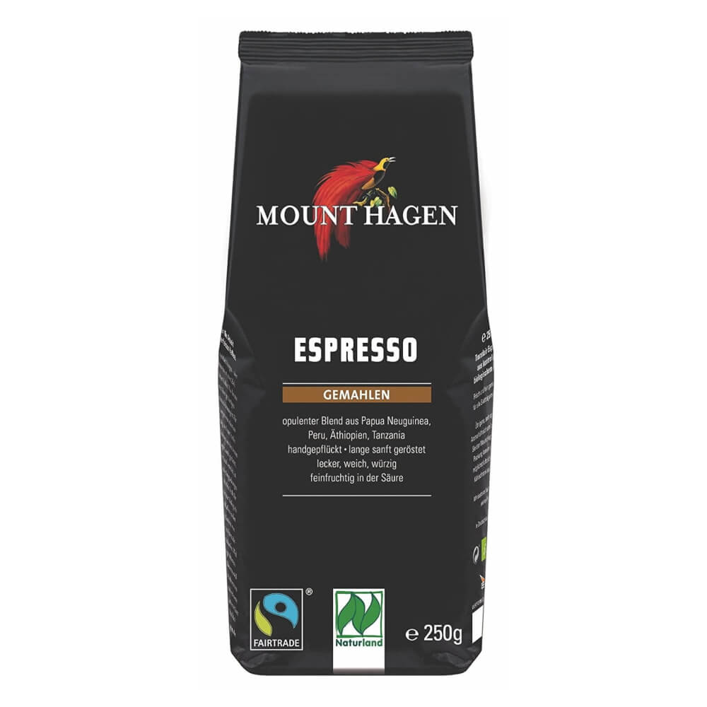 Café moulu expresso commerce équitable BIO 250 g - MOUNT HAGEN