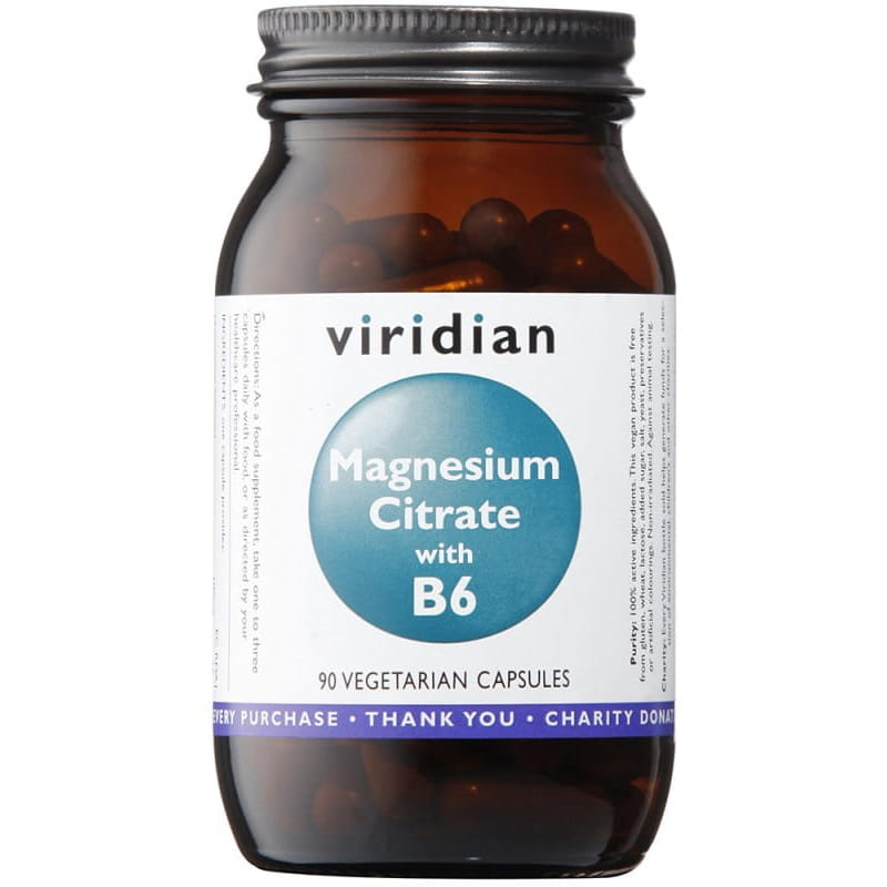 Magnésium zb - 6 citrate de magnésium avec B6 90 gélules VIRIDIAN