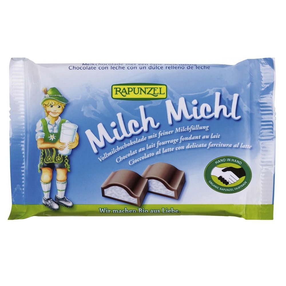 Chocolat fourré au lait pour enfants BIO 100 g - RAIPONCE