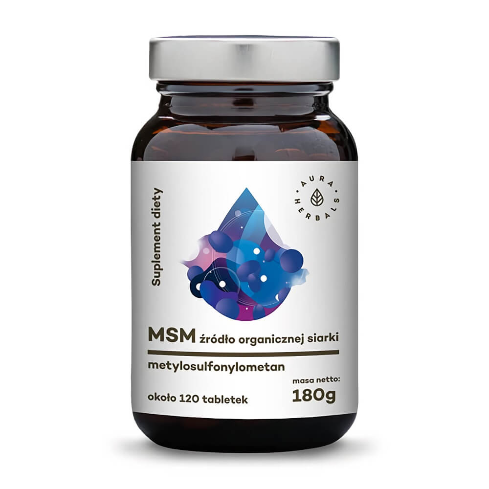 MSM composé soufré organique méthylsulfonylméthane 120 comprimés 180g AURA HERBALS