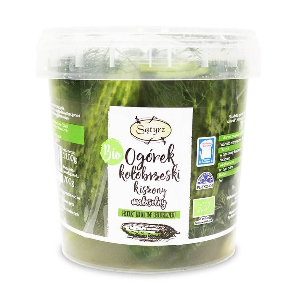 Cornichons marinés à faible teneur en sel de Kołobrzeg BIO 1100 g (700 g) - SĄTYRZ