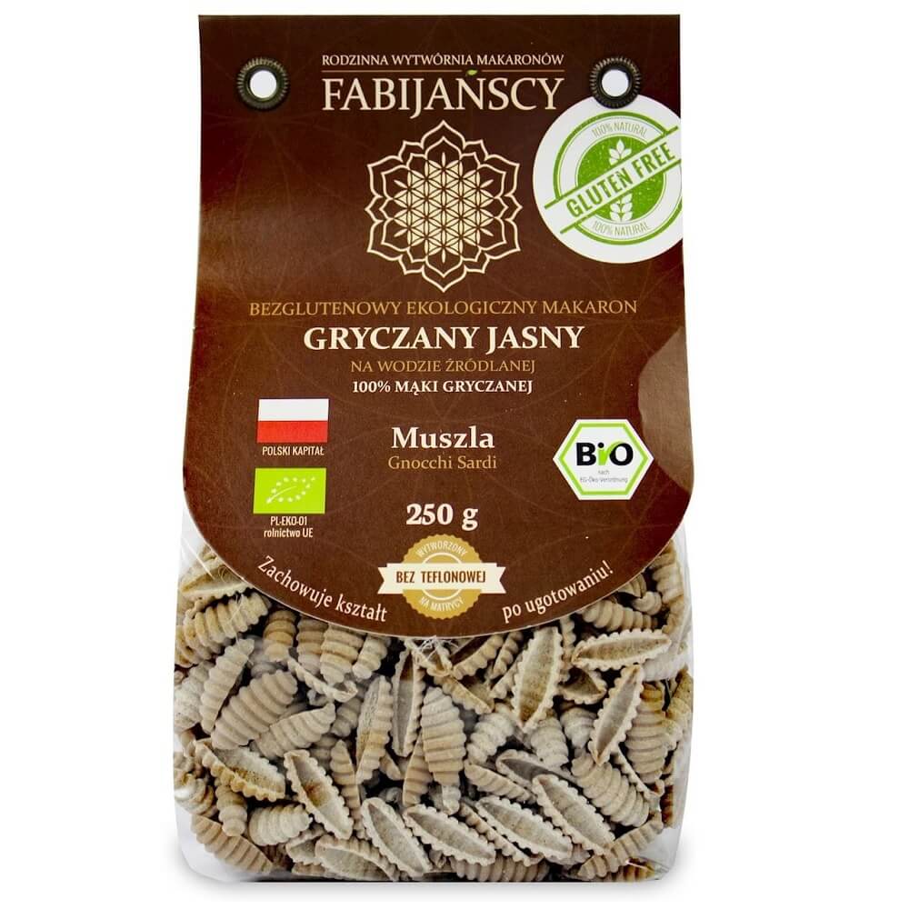 Pâtes (sarrasin blanc) coquille gnocchi sardi sans gluten BIO 250 g - FABIJAŃSCY