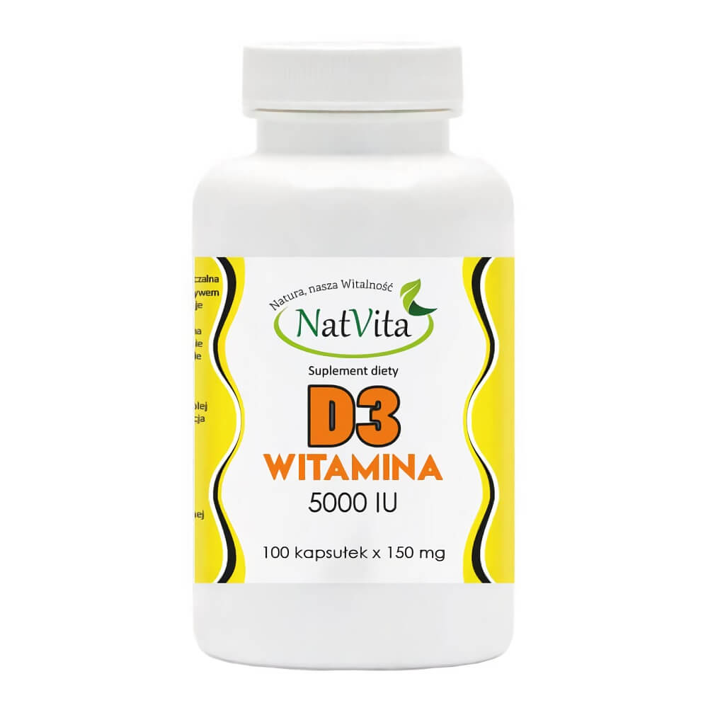 Vitamine D3 D - 3 5000 ui 150mg 100 gélules NATVITA